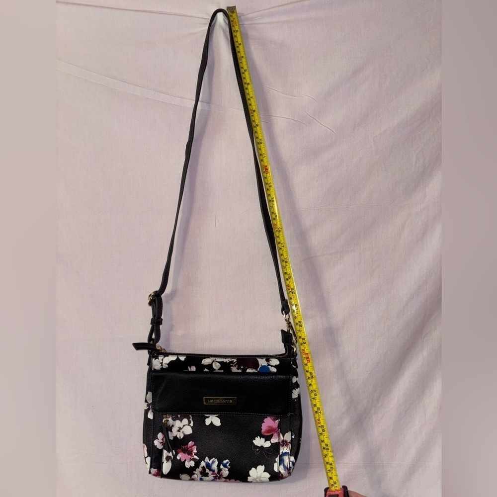 Liz Claiborne Black Floral Crossbody Bag - Picture 11 of 11